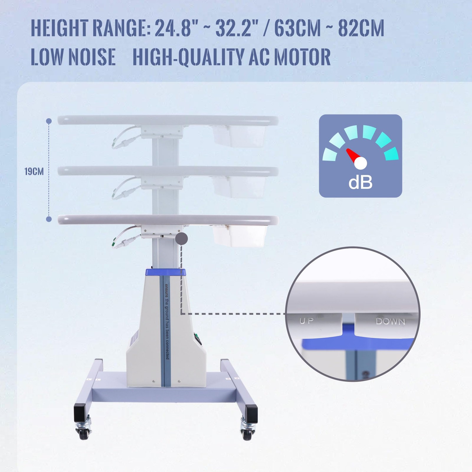 UCanSee Ophthalmic Motorized Electric Optical Instrument Lift Table