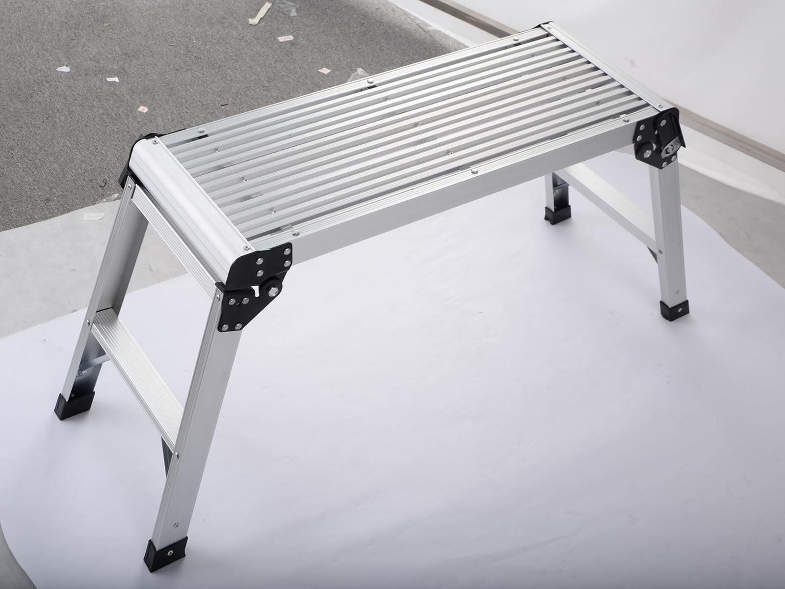 ERGOMASTER Work Platform Bench 30 * 12 Inches Aluminum 30*12”, Silver