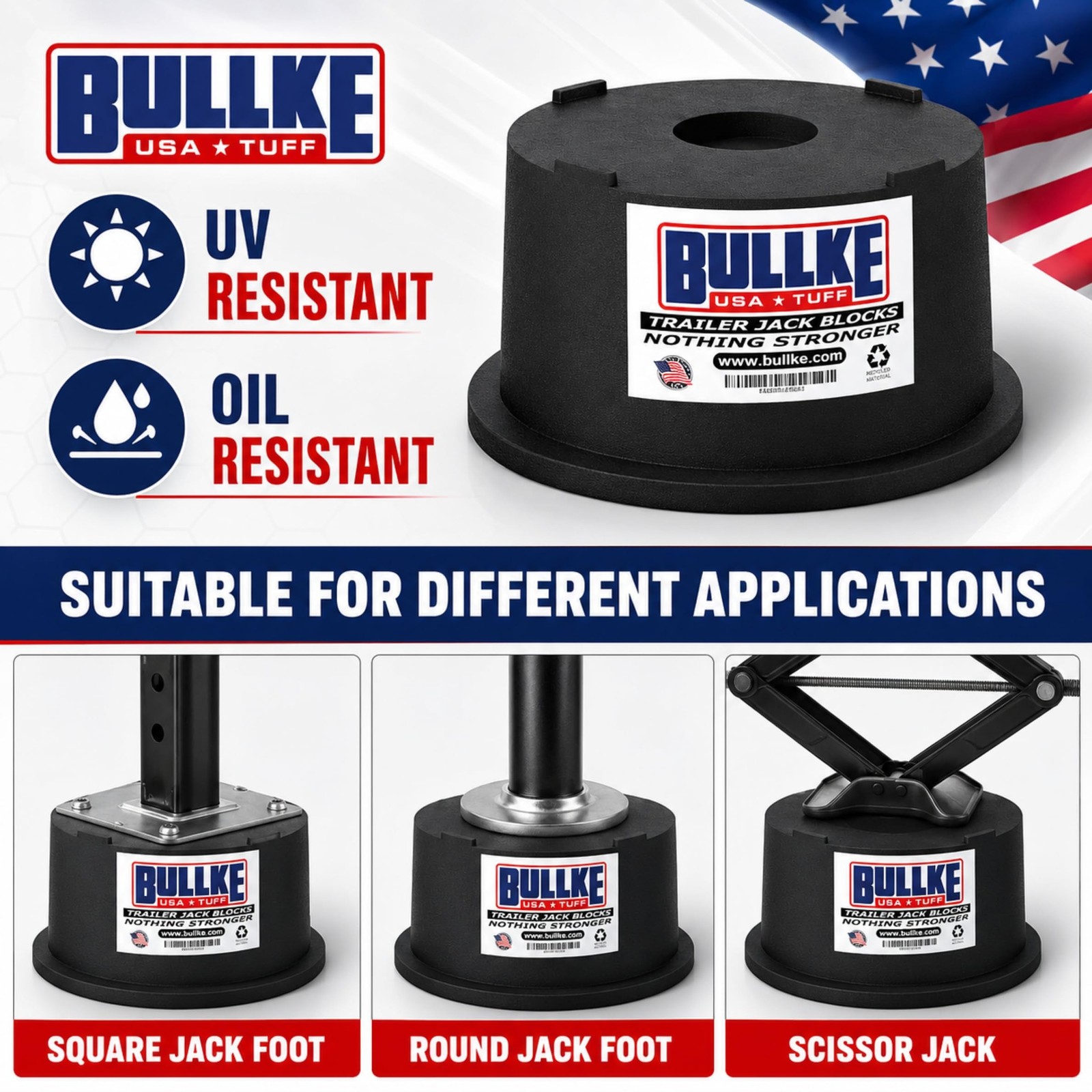 USA-Made Trailer Leveling Blocks – for RV and Camper,Heavy Duty Jack Pads, St…