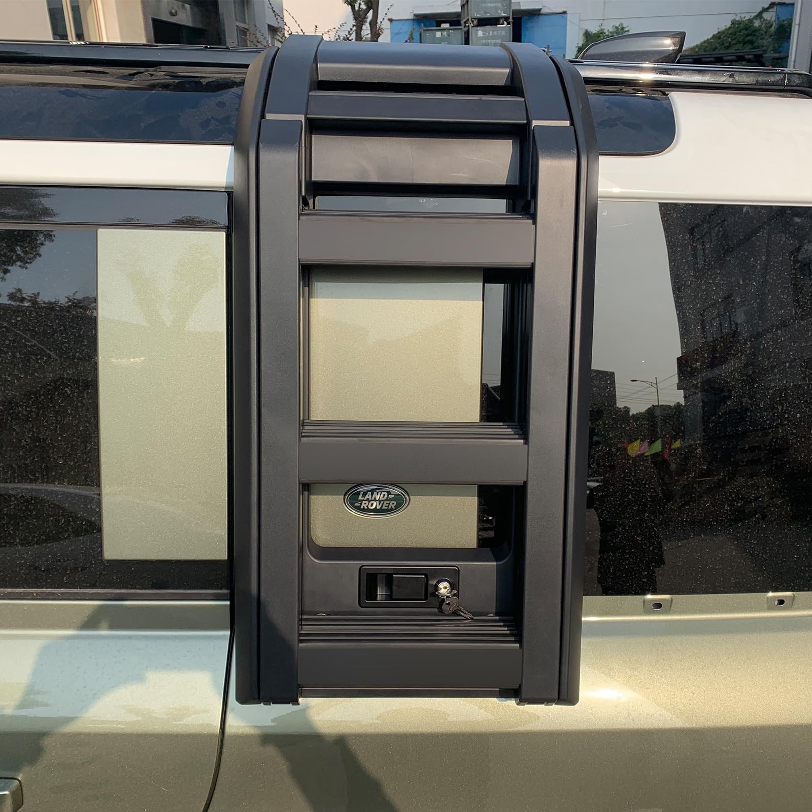 Left Side Ladder for Land Rover Defender 110 2020-2026 Aluminum Black