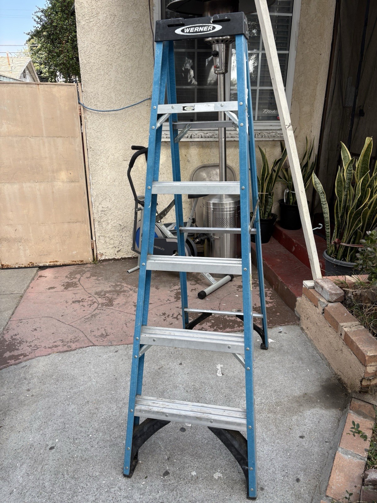Werner Fiberglass Blue Folding Step Ladder – Werner Step Ladder Model