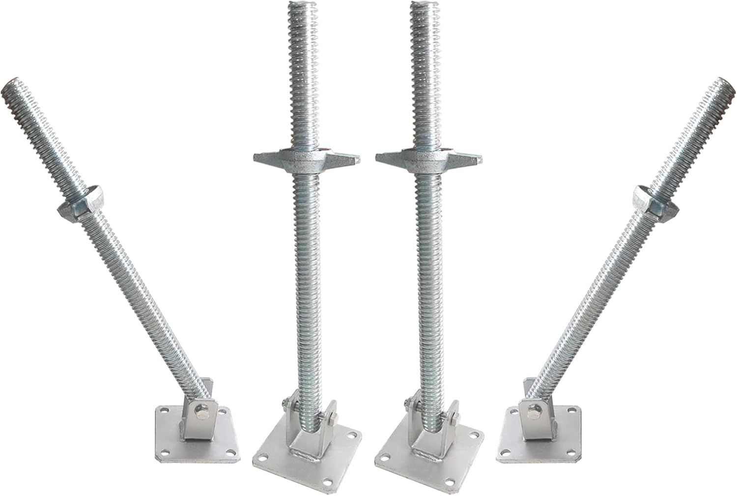 Gaeaauto 4 Pack Scaffold Swivel Screw Jack Solid Stem Adjustable Leveling Jacks