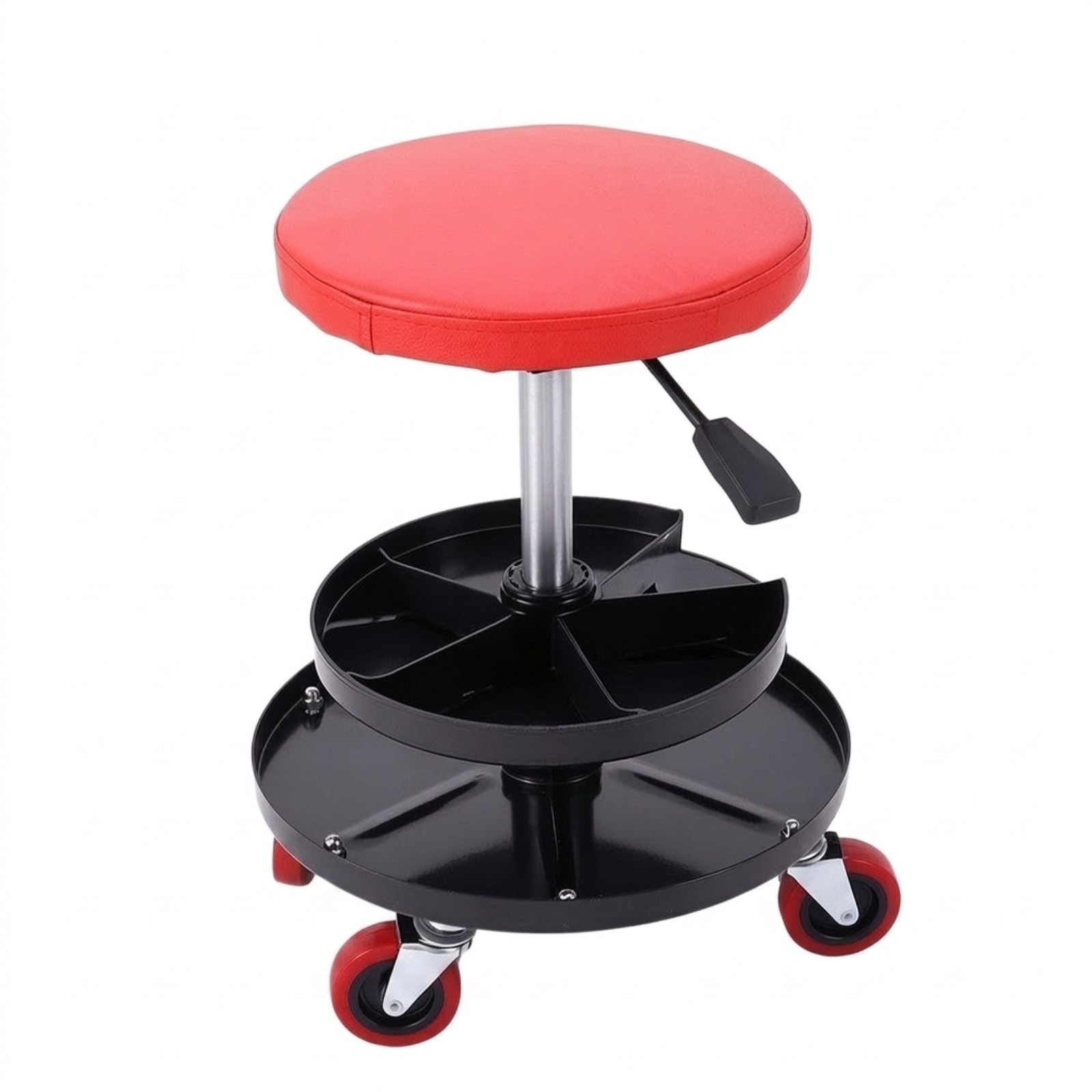 Rolling Work Stool with Padded Seat Mobile Rolling Stool Heavy-Duty for Diyers