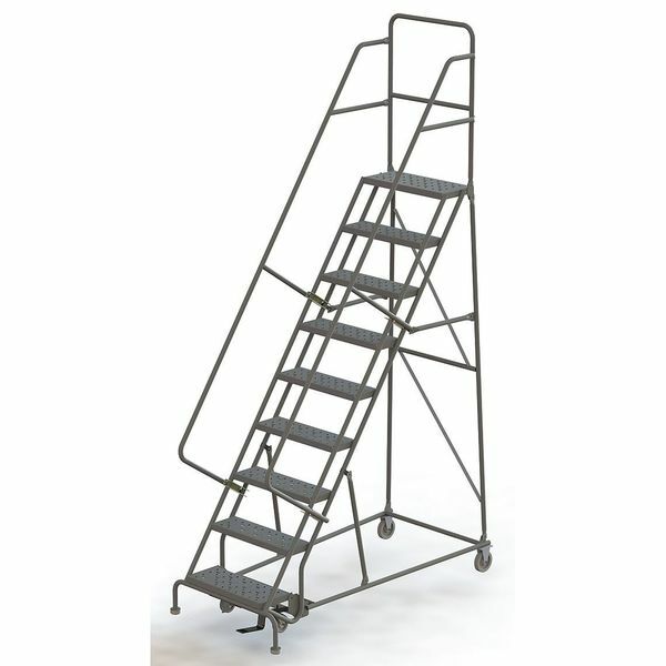 NEW! Tri-Arc 126 in H Steel Rolling Ladder, 9 Steps, 450 lb Load Cap!!
