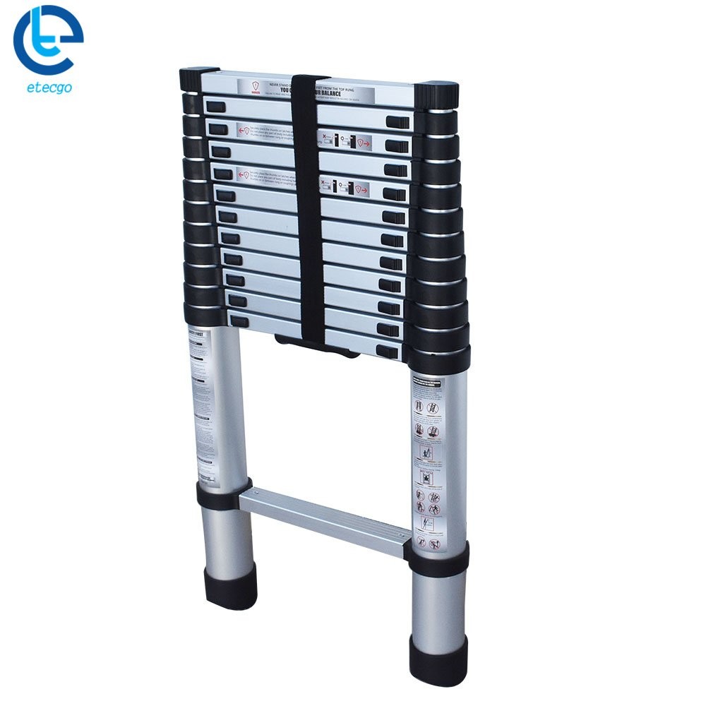 12.5 Feet Aluminum Flexible Expansion Telescopic Step Ladder Extension Ladder