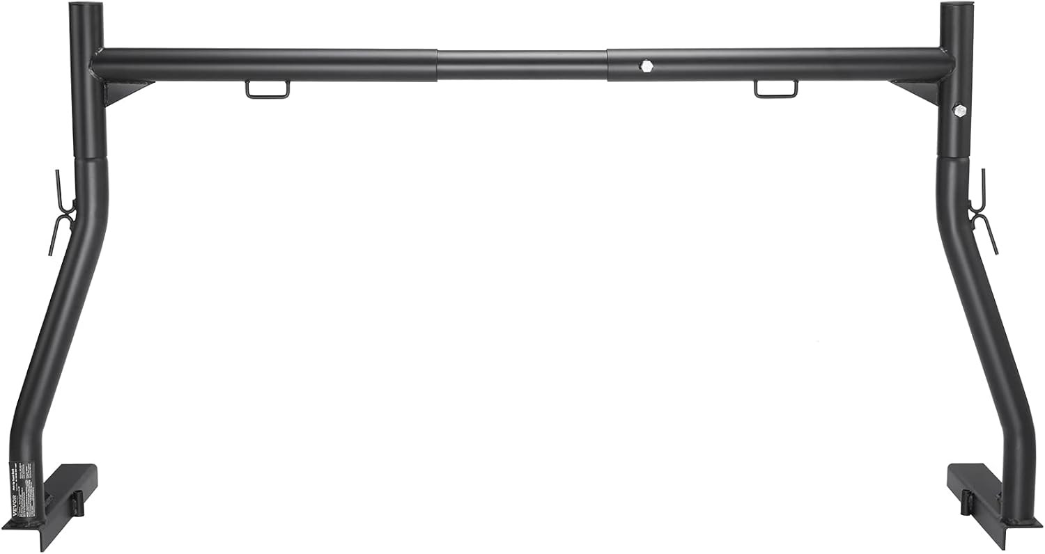 VEVOR Extendable Steel Truck Ladder Rack – 800 lbs Capacity, 46-71 inch, Non-Dri