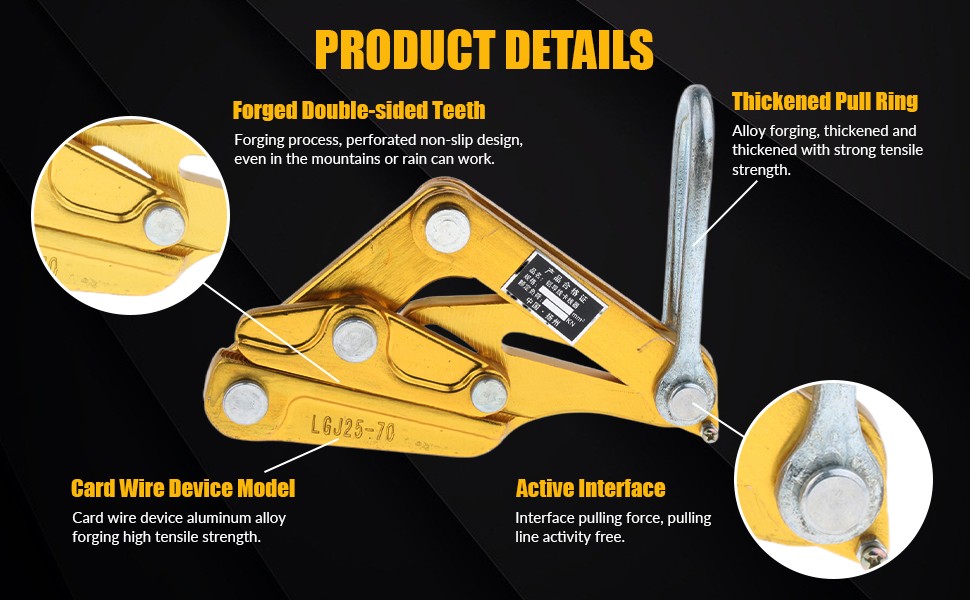 Wire Rope Pulling Tightening Tool Thread Type 25-70 1 Ton