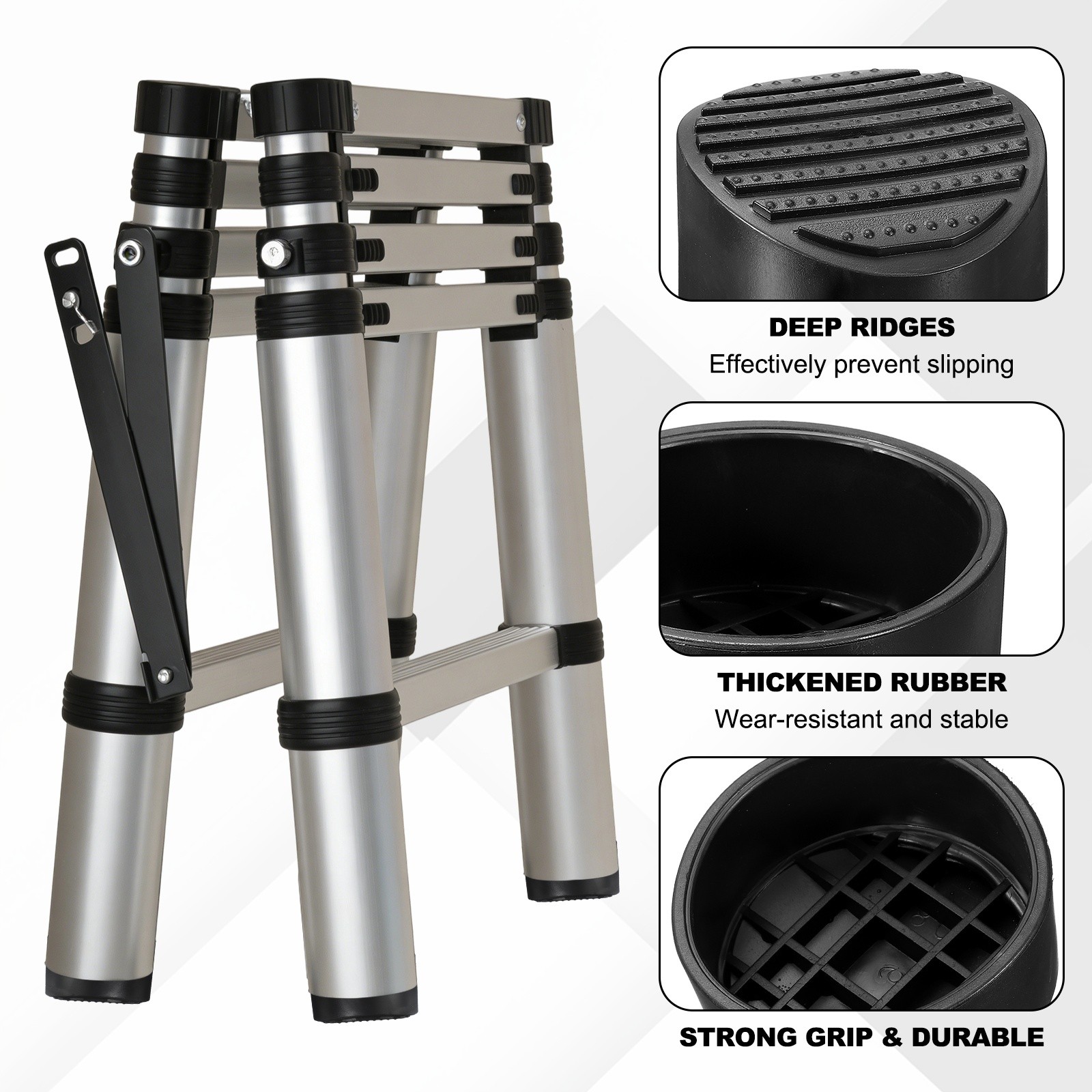 Ladder Non Slip Feet Mat (80mm ID), Rubber Round Step Ladder Foot