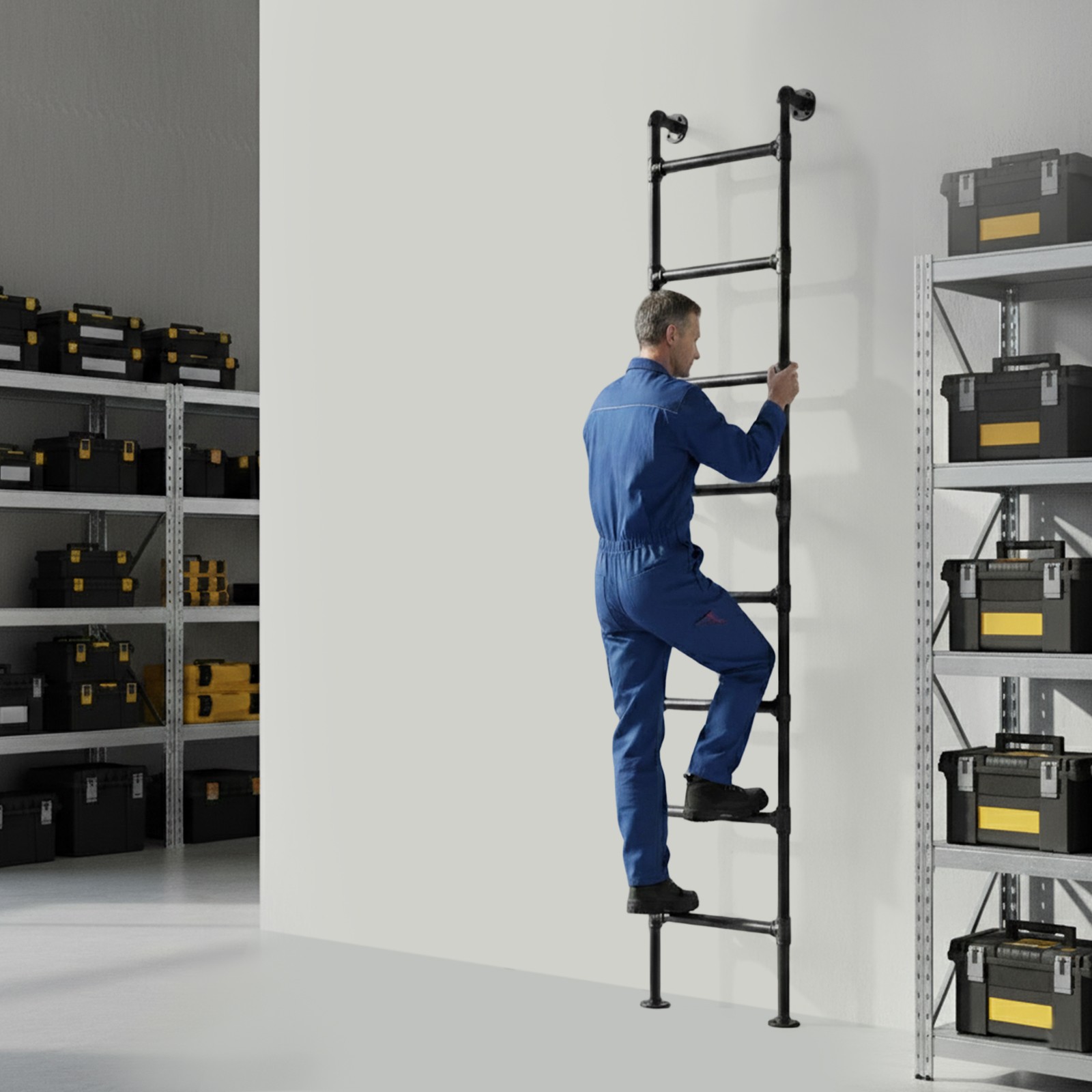 8-Step Loft Ladder Bunk Bed Ladder High Attic Step Ladders 150kg/330.69lbs