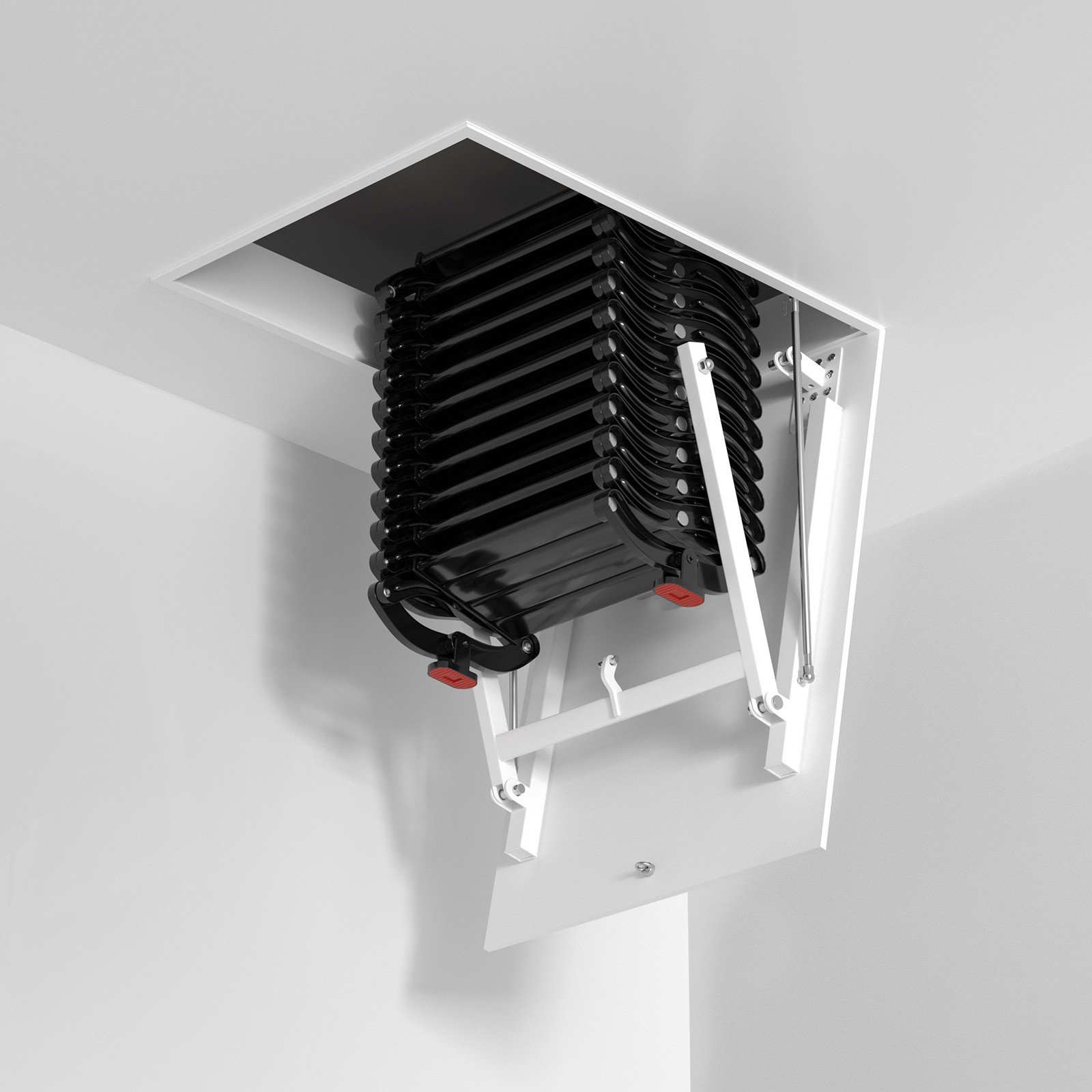 Electirc attic ladder Aluminum folding 9.5FT with remote for loft Y2