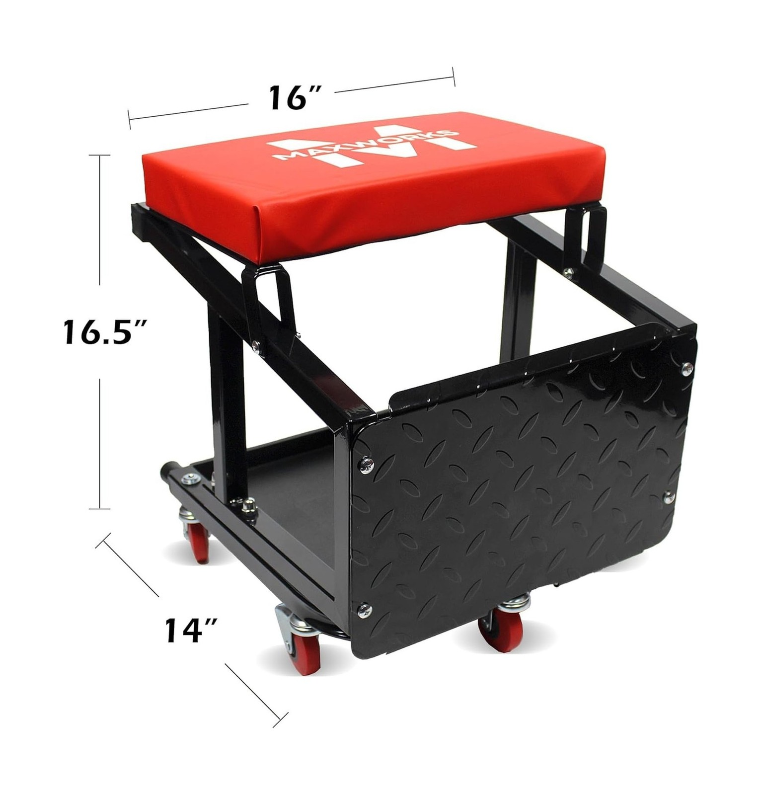 MaxWorks 50880 Garage Creeper Seat and Stool Combo, Workshop Seat with 300 Lb…