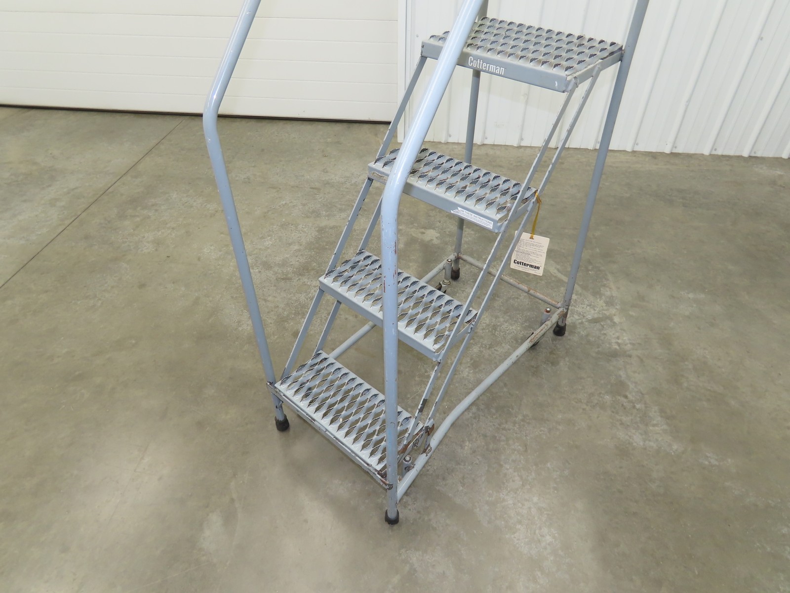 Cotterman 1204R Rolling Ladder Narrow Aisle 4 Step 12″ Platform 40″ Top Step