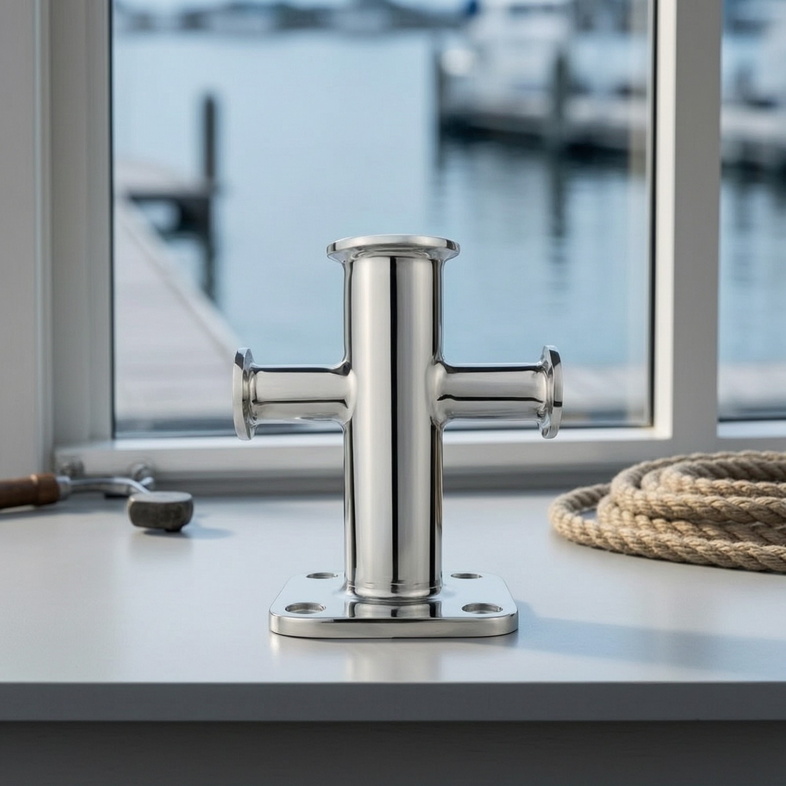 Single Cross Bitt Bollard Bolt-down Cross Bitt Bollard Long-Lasting