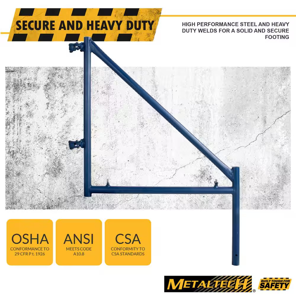 32-In. Steel Scaffolding Outrigger for Mason Frame Scaffold Towers to Safely Ext