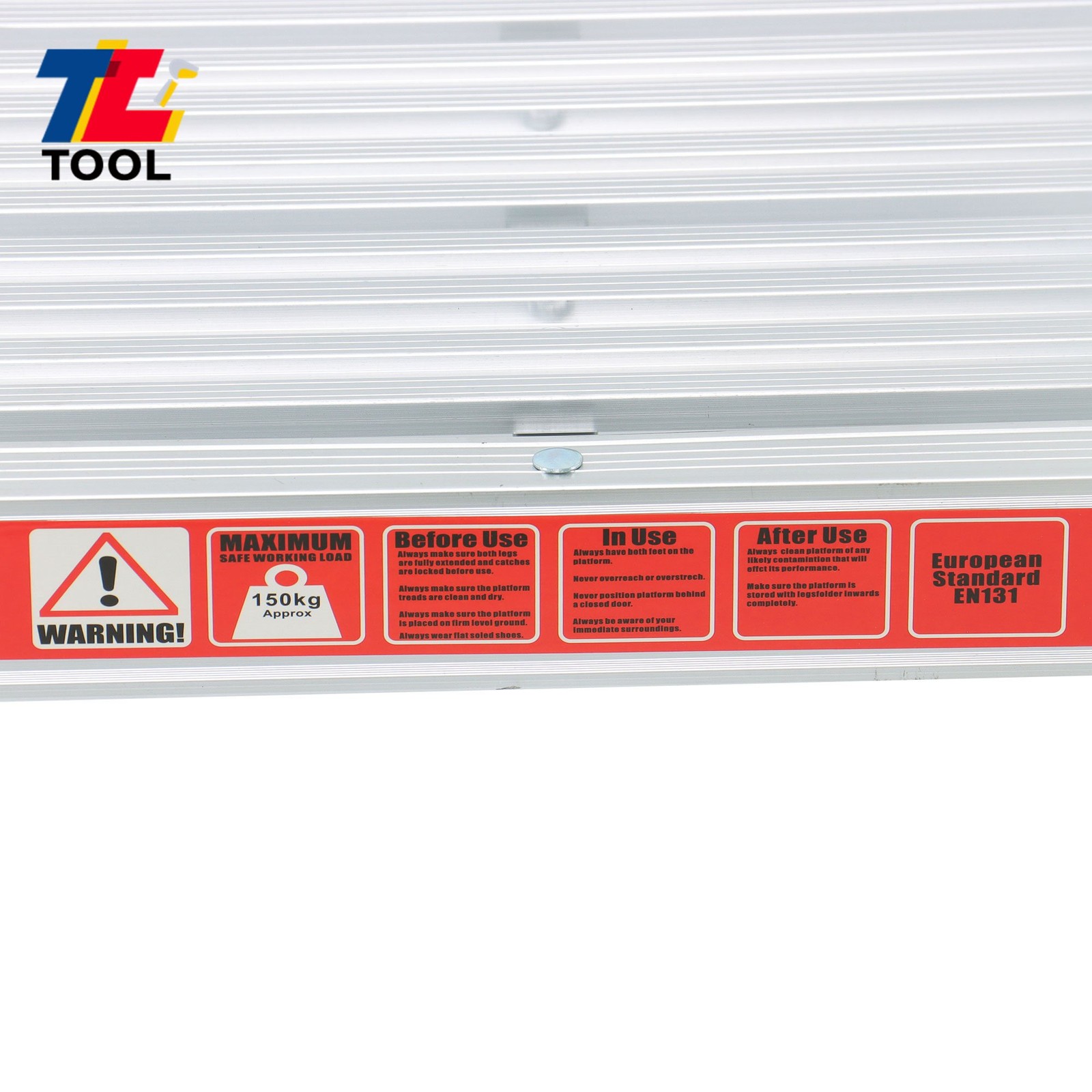Work Platform 30″ Heavy Duty Foldable Aluminum Step Ladder 330 Lbs Capacity