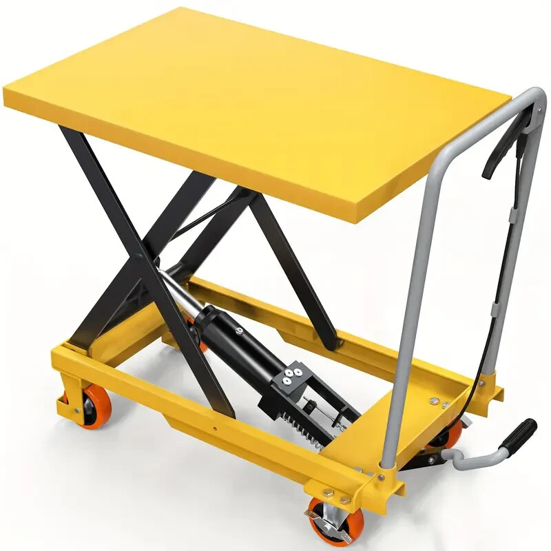 Yitahome 1000 lbs Single Scissor Hydraulic Lift Table Cart with Locking Wheels