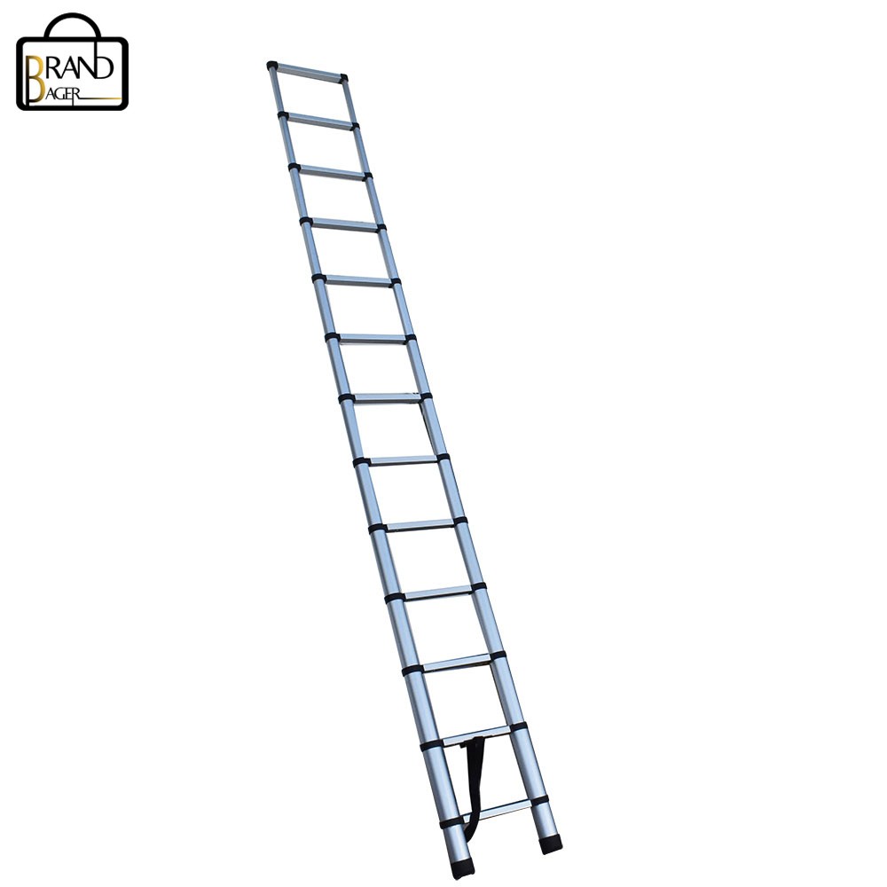 12.5 Feet 330Lbs Safe And Stable Extension Ladder Aluminum Folding Step Ladder