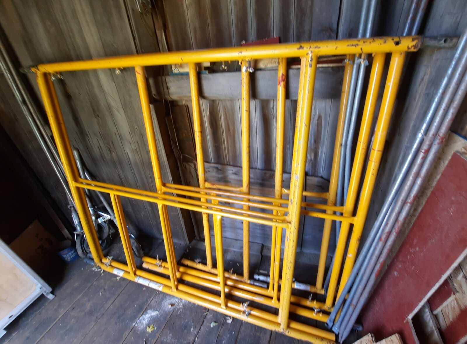 Biljax Scaffolding Tower-14 ft tall, 7 ft wide,5 ft deep, on wheels, 5 platforms