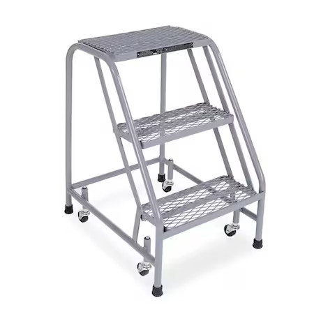 Cotterman 1003N1820a1e10b3c1p1 30 In H Steel Rolling Step, 3 Steps, 450 Lb Load