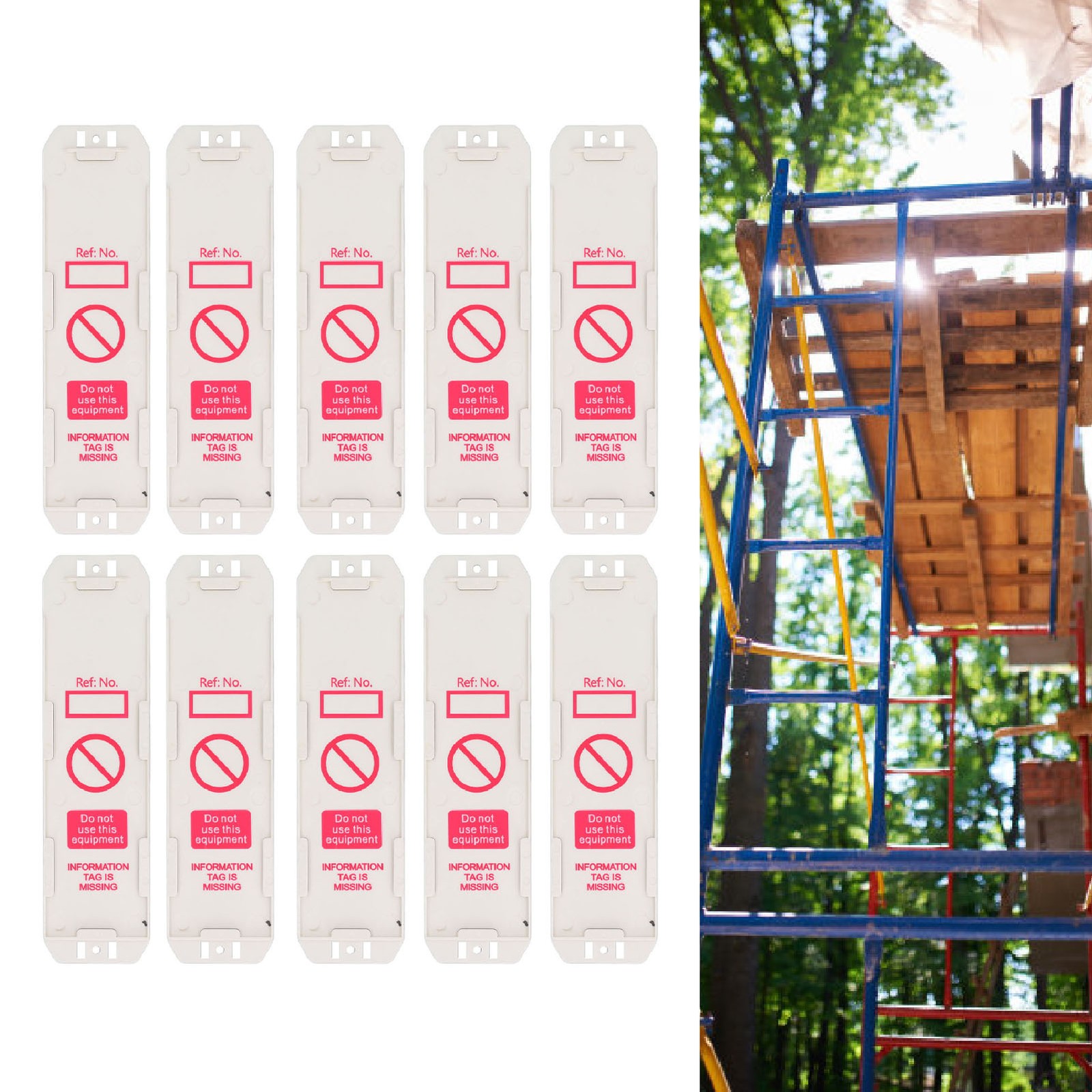 10Pcs Scaffold Tag Holder Durable For Safety Inspection
