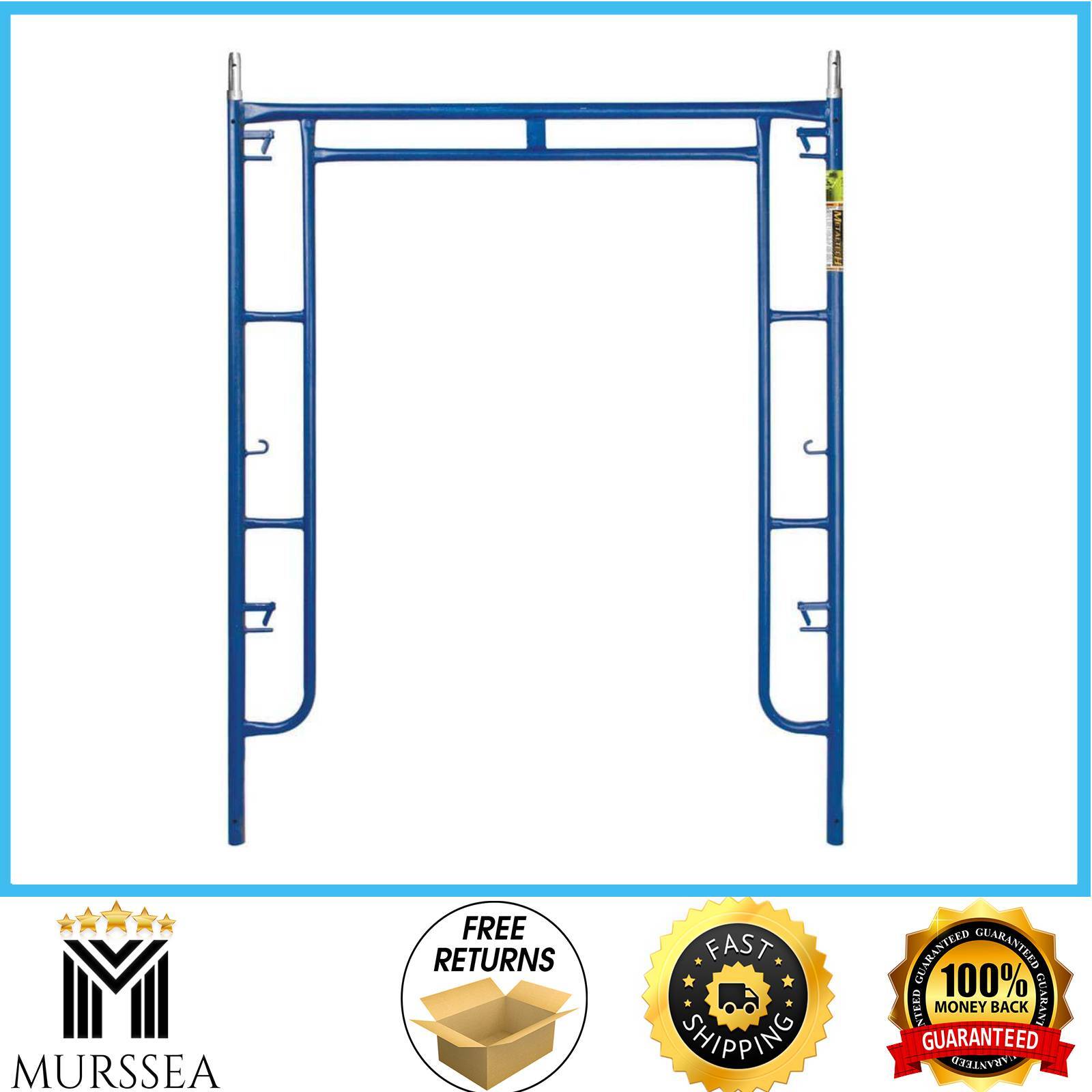 Metaltech Saferstack 76x60in.Blue Walk Tru-Arched Jobsite Locking Scaffold Frame