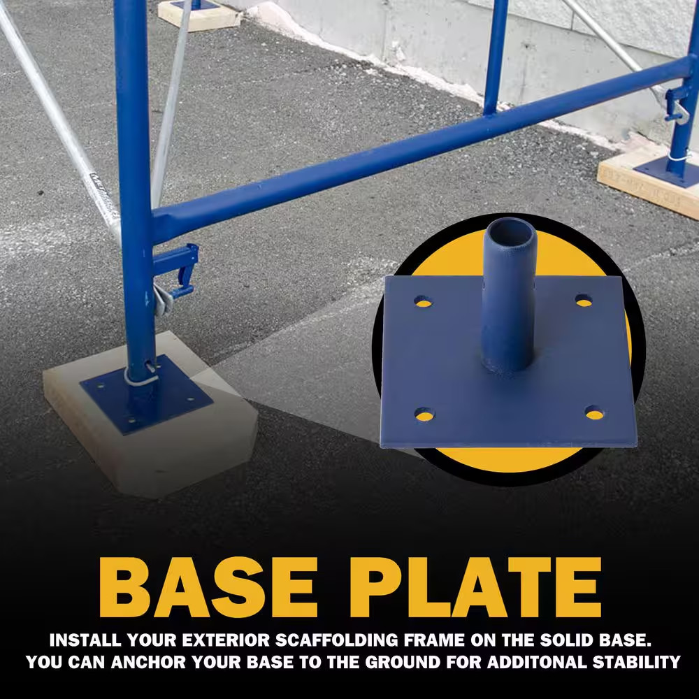 6 In. X 6 In. X 4.5 In. Steel Scaffolding Base Plate, Tool/Equipment for Standar