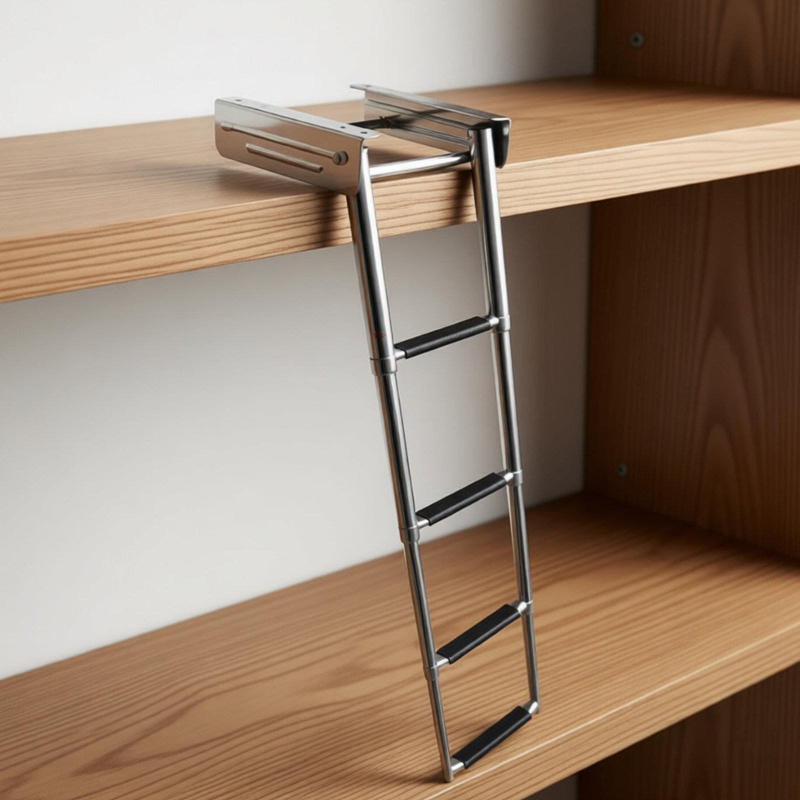 Telescoping Boat Ladder Foldable Aquatic Hardware Sturdy Duty for Yacht