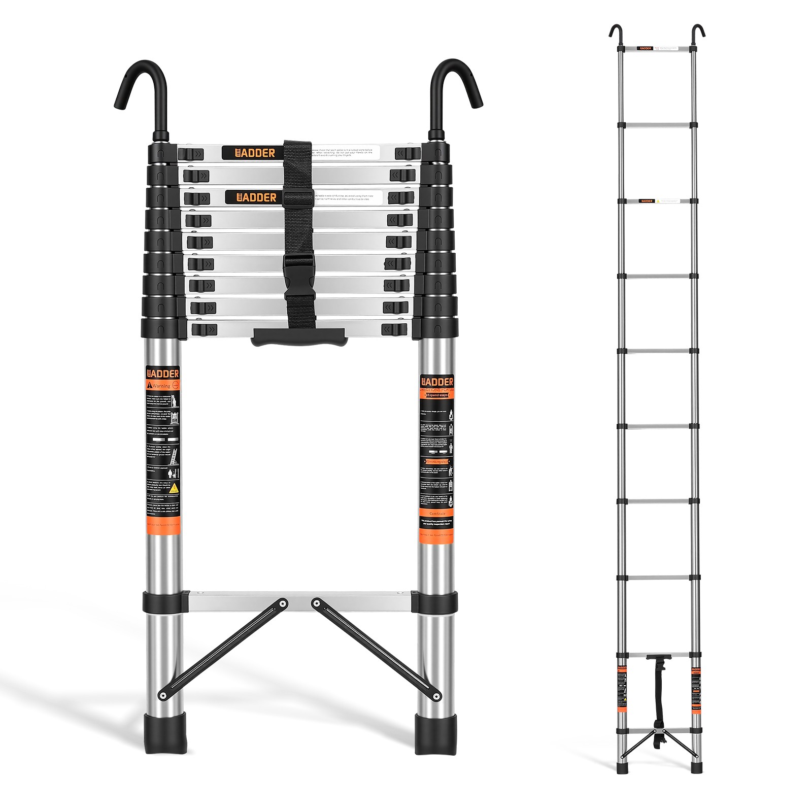 Telescoping Ladder 12.5 FT A Frame, Extension Multi-Purpose with Balance