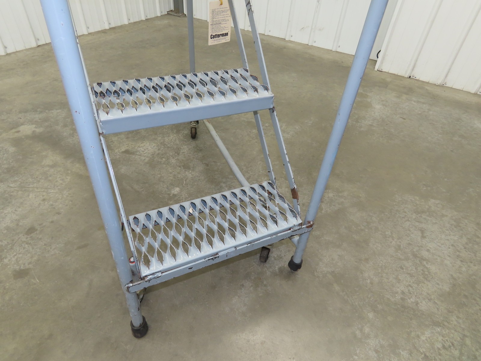 Cotterman 1204R Rolling Ladder Narrow Aisle 4 Step 12″ Platform 40″ Top Step