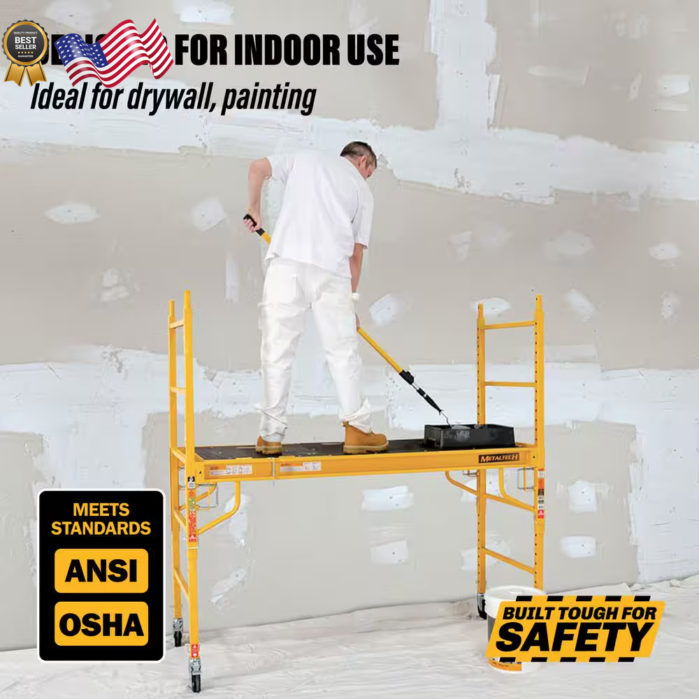 Safeclimb 6 Ft. Baker Scaffold with Platform and Included Trap Door 1250 Lbs NEW