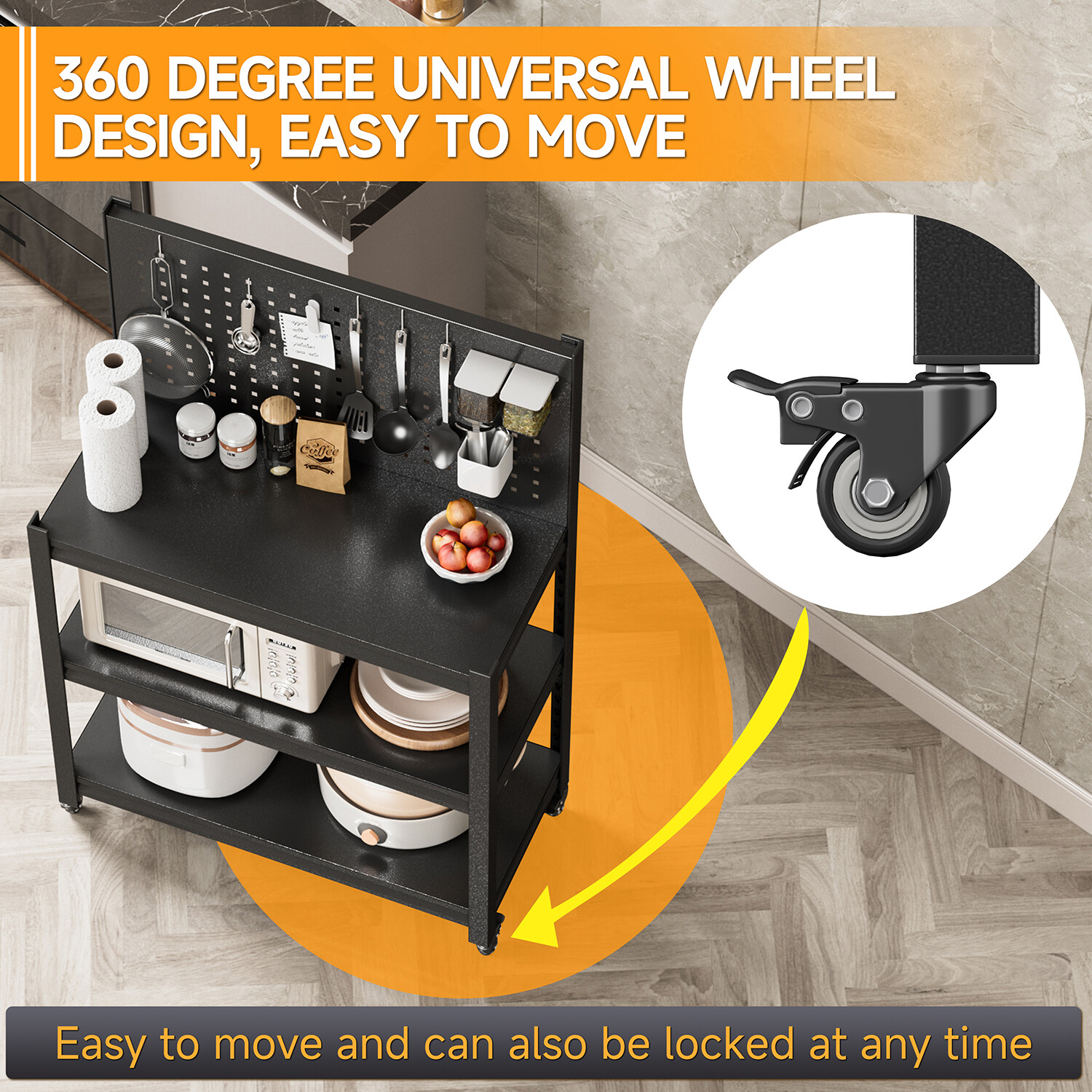 3-Tier Metal Storage Shelf Garage Shelving Tool Rack Work Stands & Platforms
