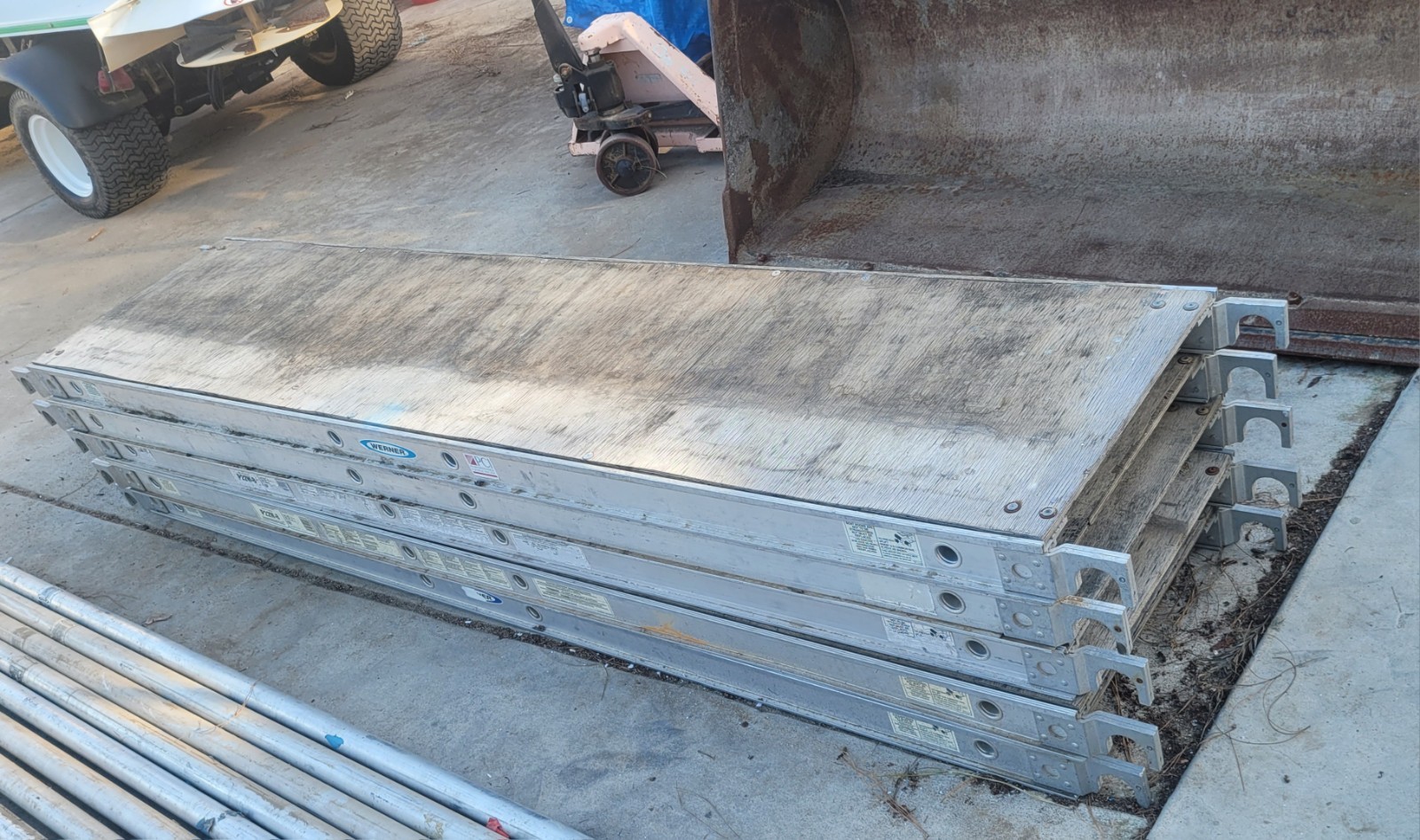 Used Werner Aluminum Scaffolding, being sold as one lot