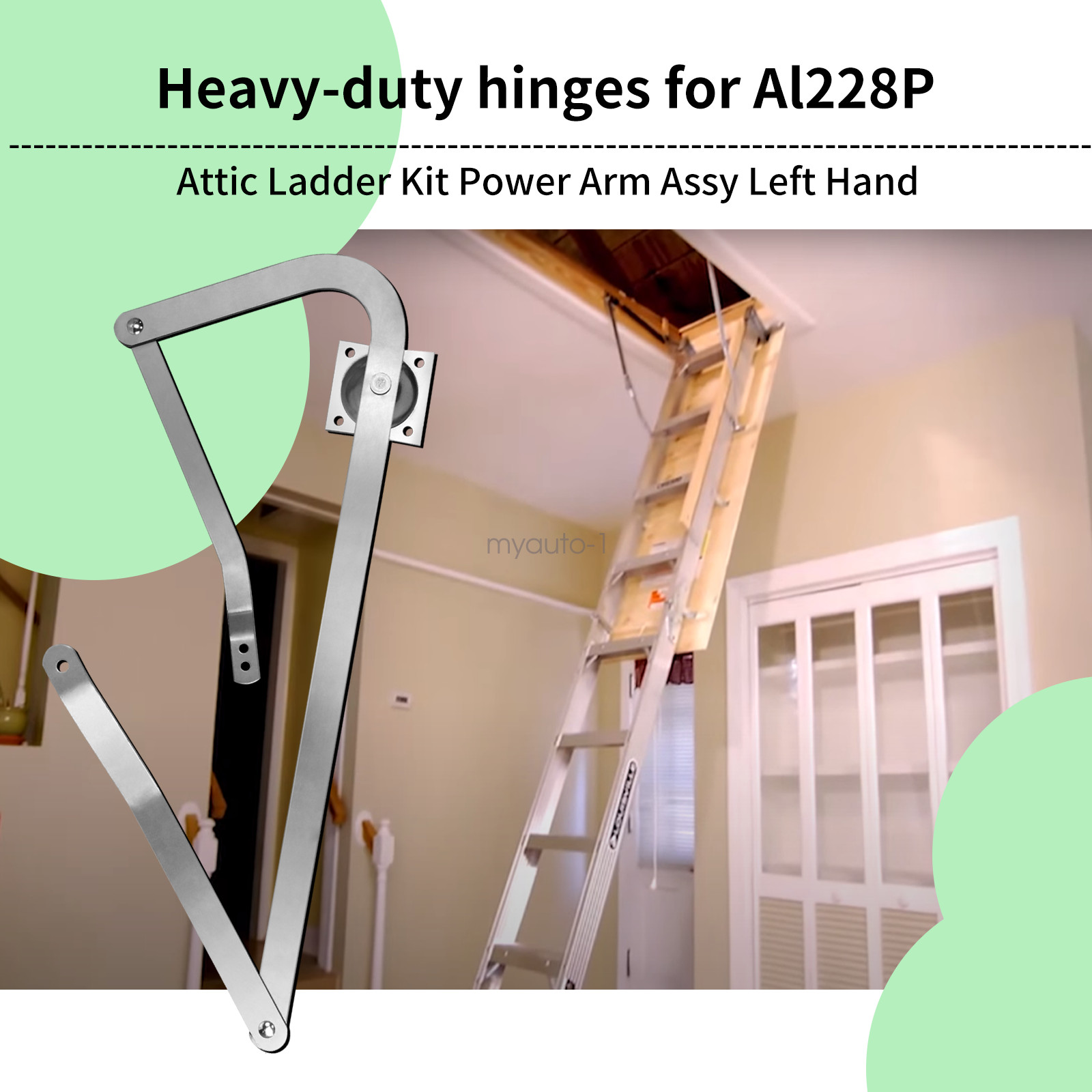 Fit for Louisville Ladder Left Hand Attic Ladder Power Arm Assy PR315500-LH
