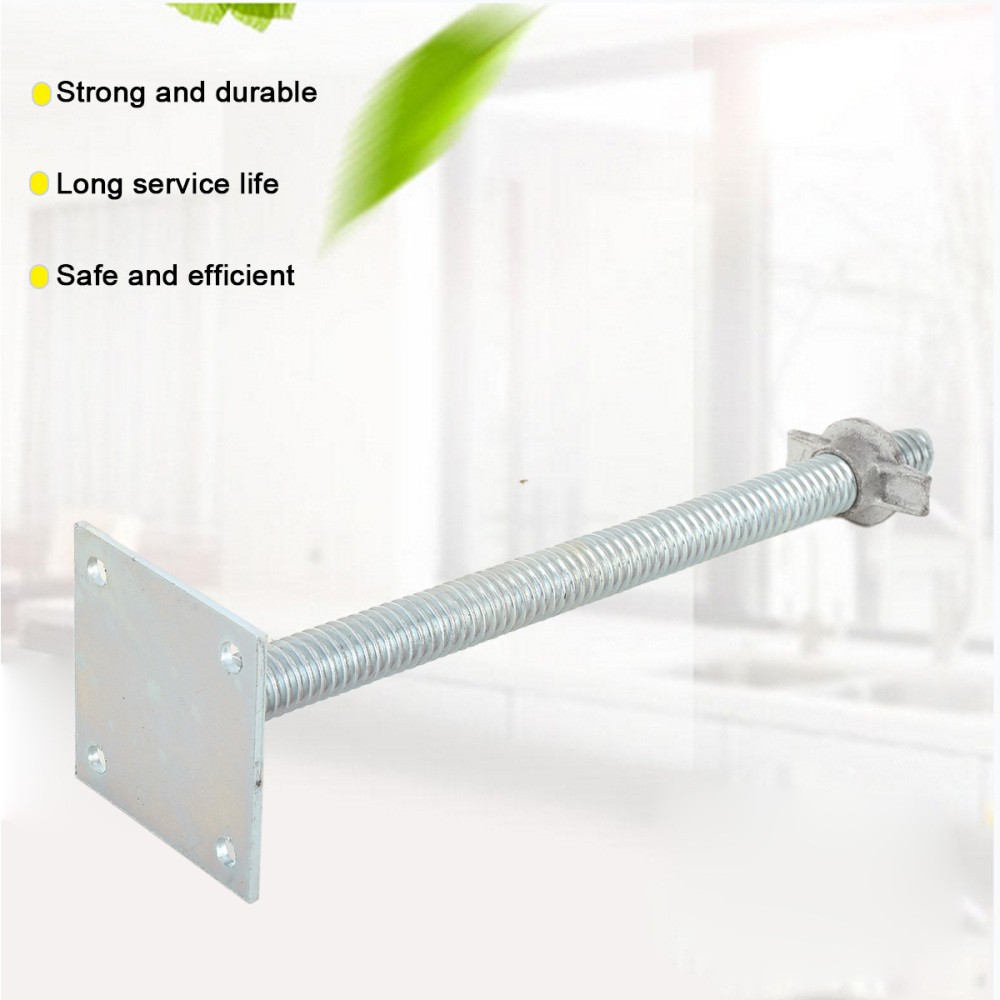 4-Pack Adjustable Leveling Jacks 18″ Scaffolding Solid Screw 4.7×4.7″ Base Plate