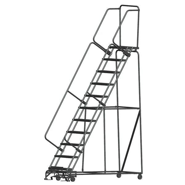 NEW! Ballymore 143 in H Steel Ladder, 11 Step Expanded Metal, 450 lb Load Cap!!