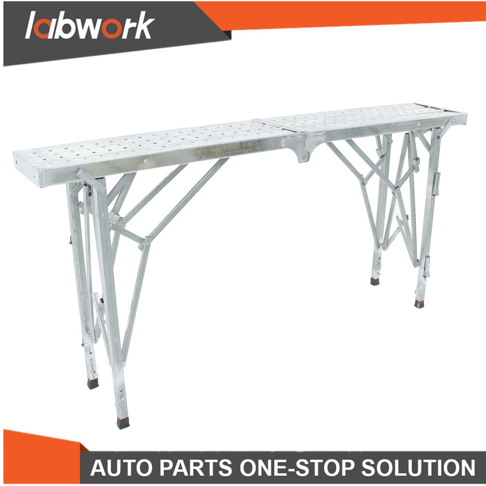 Labwork 1.8m Folding Scaffolding Platform Aluminum Alloy Adjustable Height