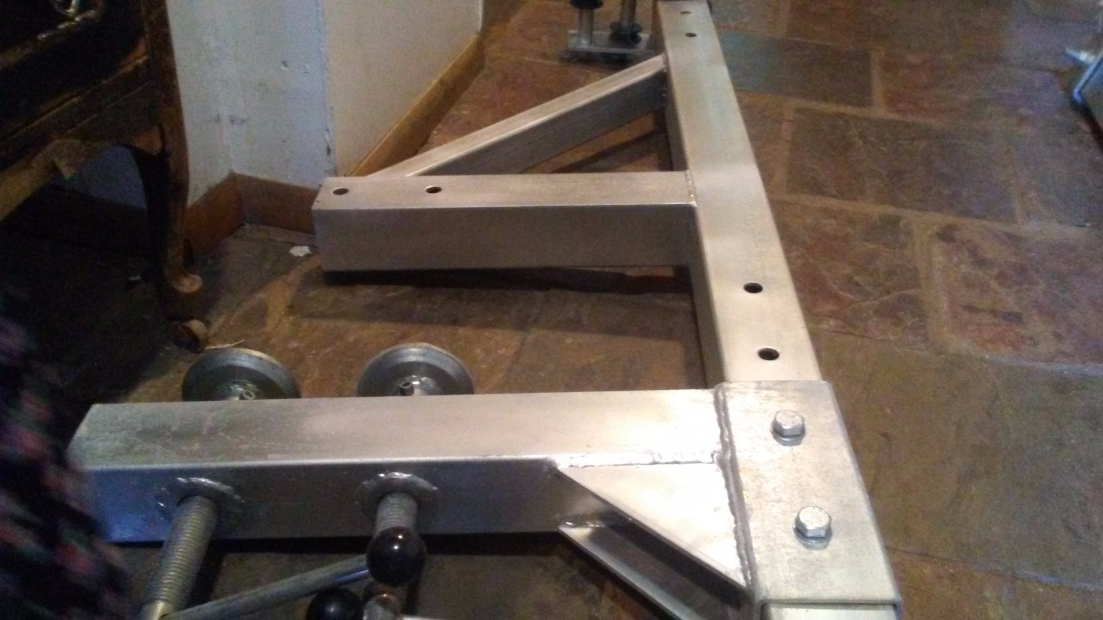 parapet clamp NEW, steel, galvanized, HIGH END real deal here 1 pair ( 2 clamps)