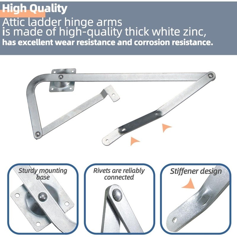 55-2 Attic Ladder Hinge Arms Replacement Kit Werner Mk5 WU2210 W2208 W2210 New