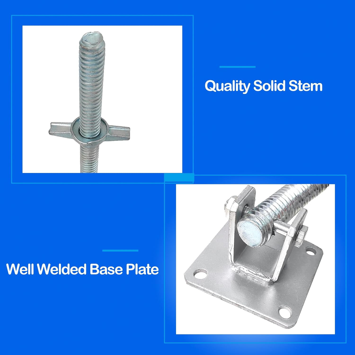Gaeaauto 4 Pack Scaffold Swivel Screw Jack Solid Stem Adjustable Leveling Jacks