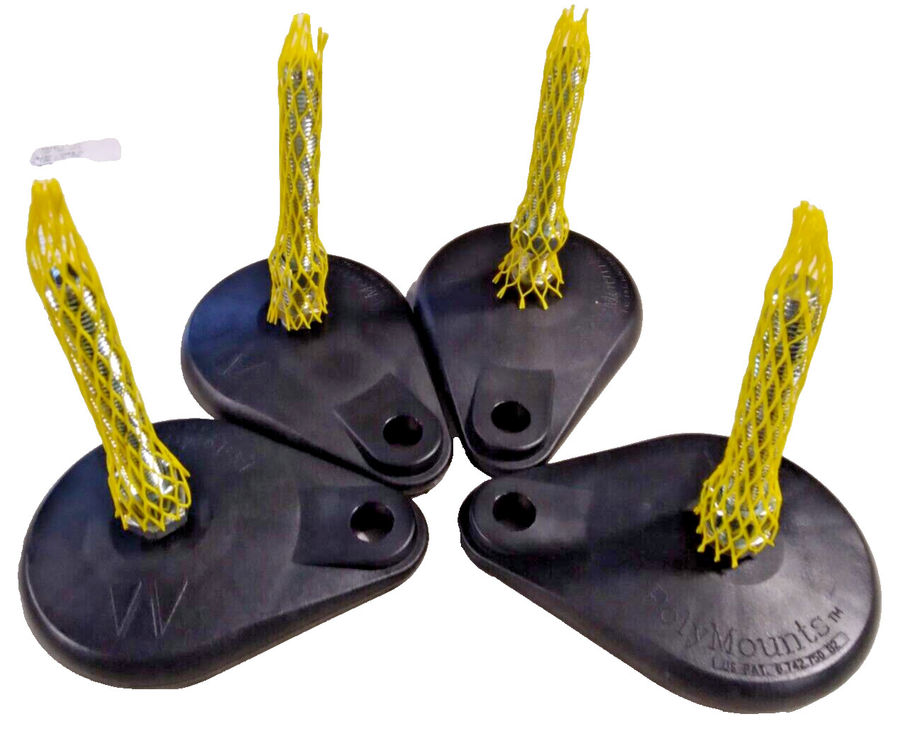 S&W PolyMounts TNYLB44 Level Mount Swivel Stud Nylon Base – Set of 4