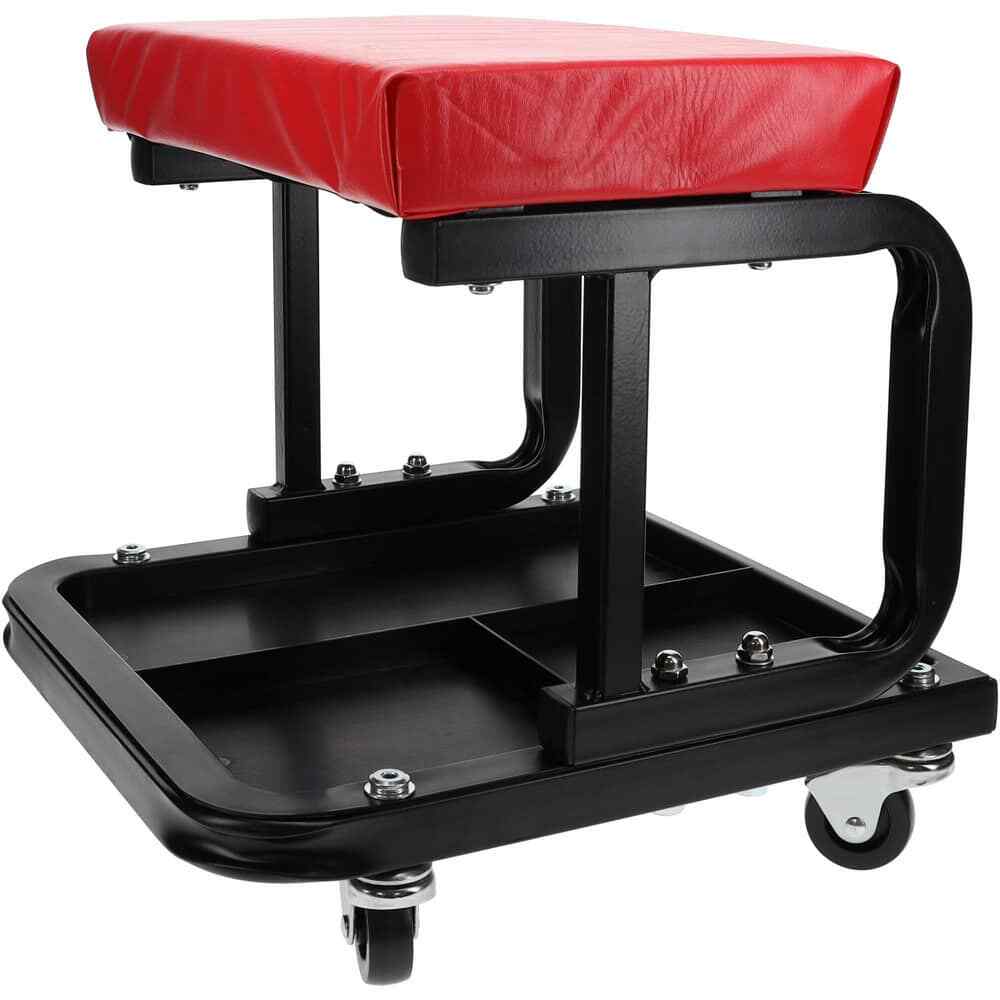260 Lb Capacity, 4 Wheel Creeper Seat with Tray Steel, 14″ High x 14 Wide