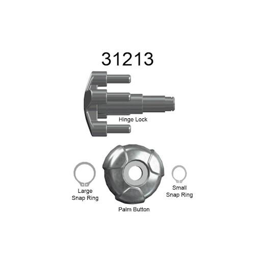 Little Giant Ladder Quad Lock Steel Palm Button Assembly Kit 31213