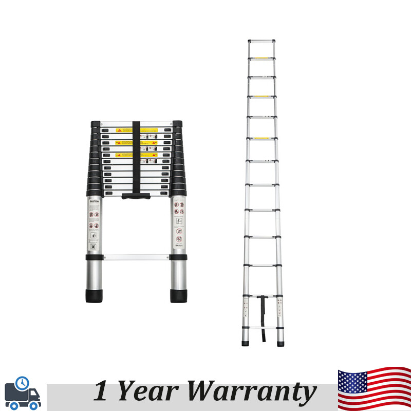 16.5FT Telescoping Ladder Aluminum Folding Telescopic Extension Ladder Portable