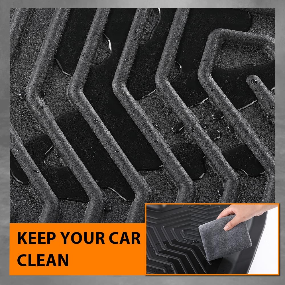 3pc Black TPE All Weather Floor Mats for Toyota Corolla Matrix 2009-2013