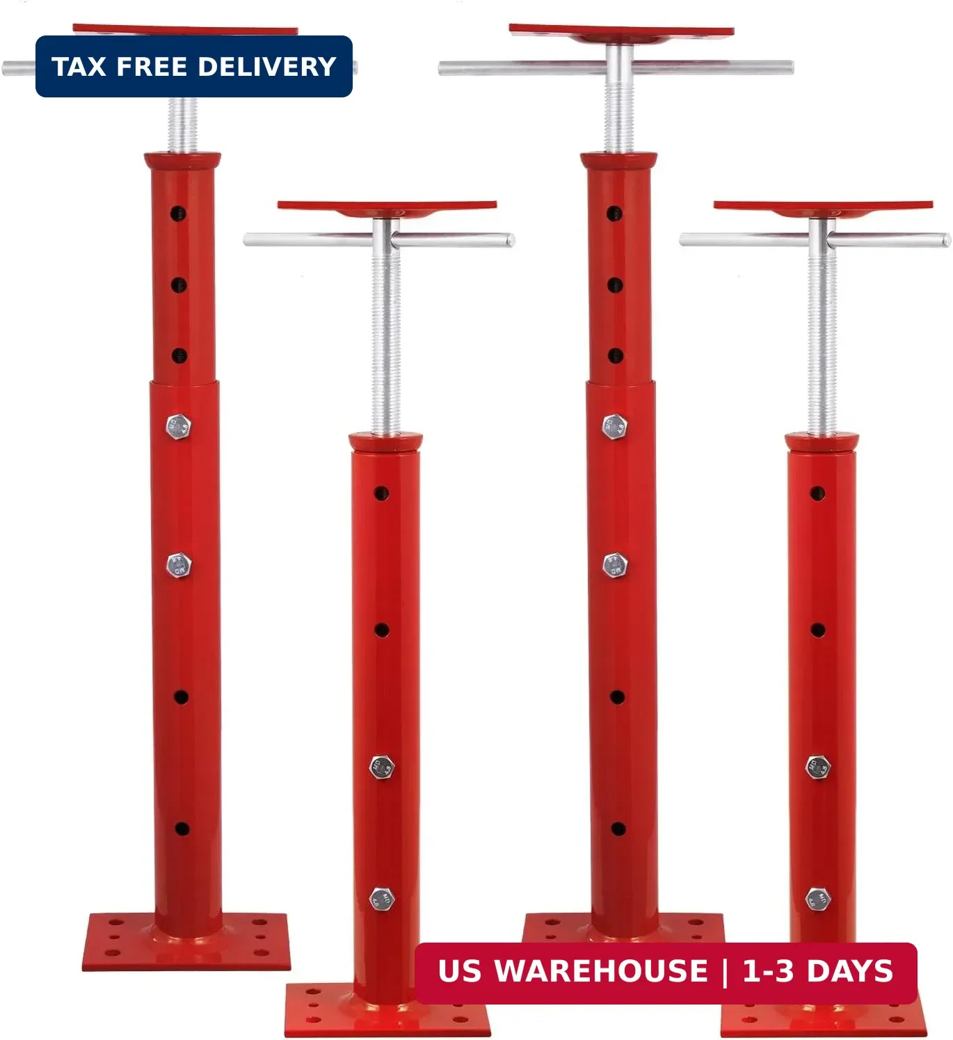 4 Pack House Jacks for Leveling 19”-36”Adjustable Support Jack | 17636LBS Max