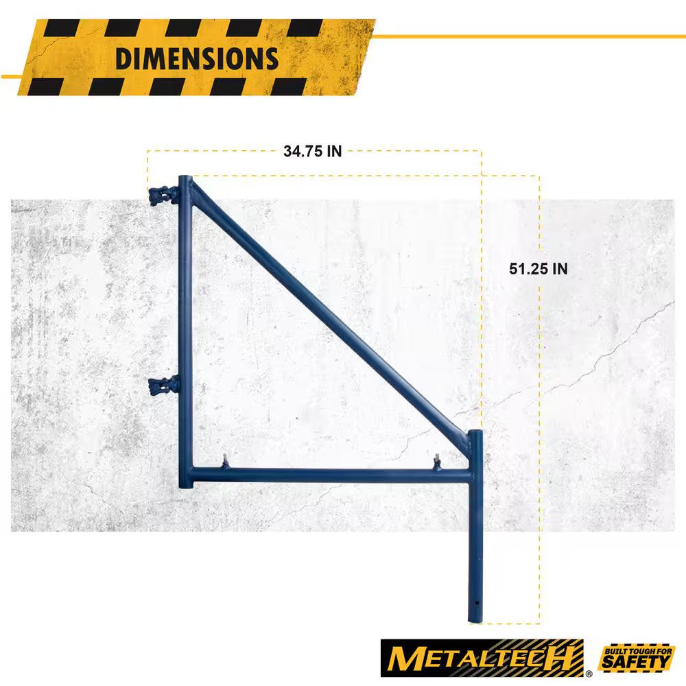 32-In. Steel Scaffolding Outrigger for Mason Frame Scaffold Towers to Extend Hei