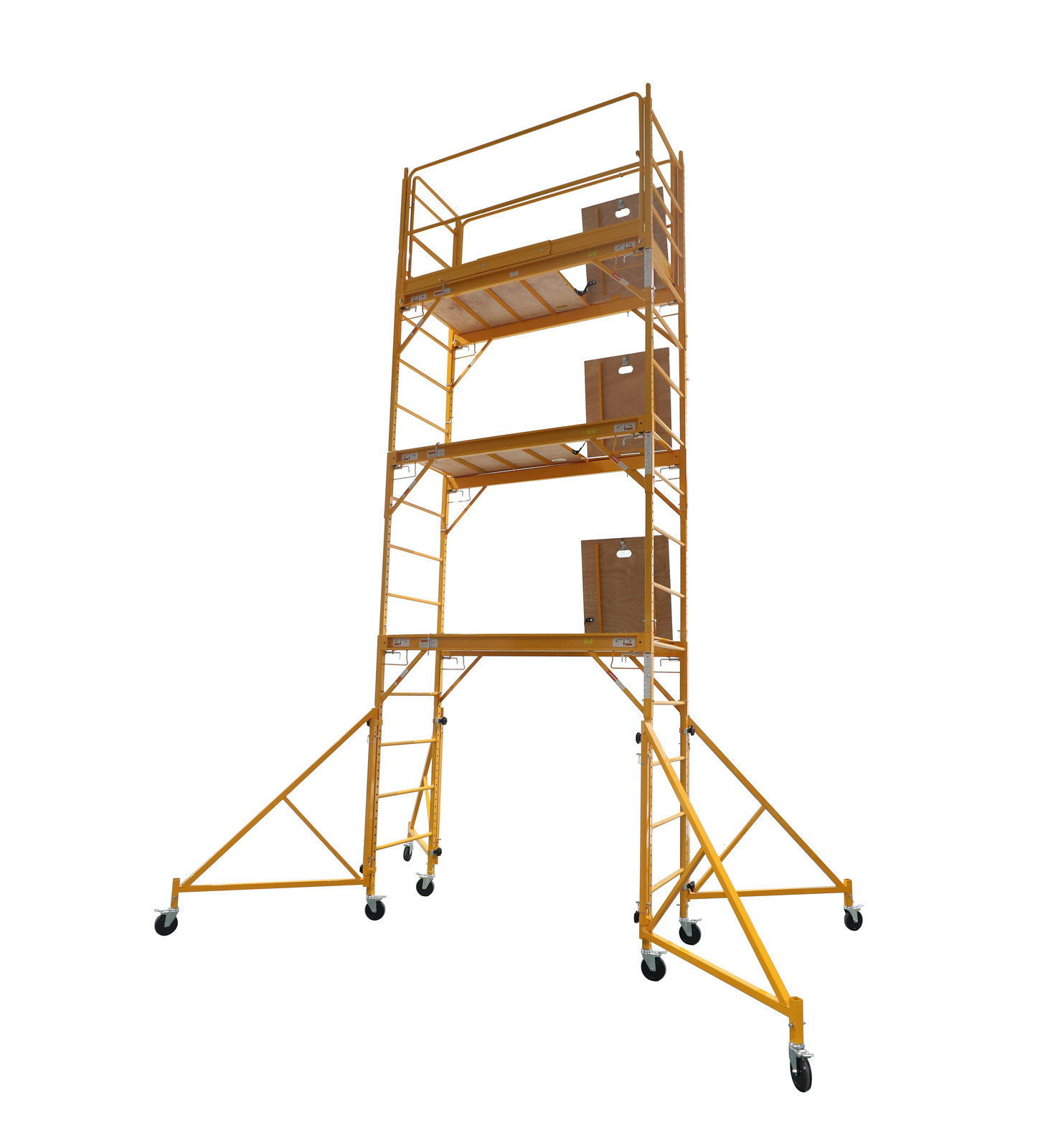 18 Foot Scaffold Tower w/ Hatch 1000 lbs capacity And 36″ Adjustable Outriggers