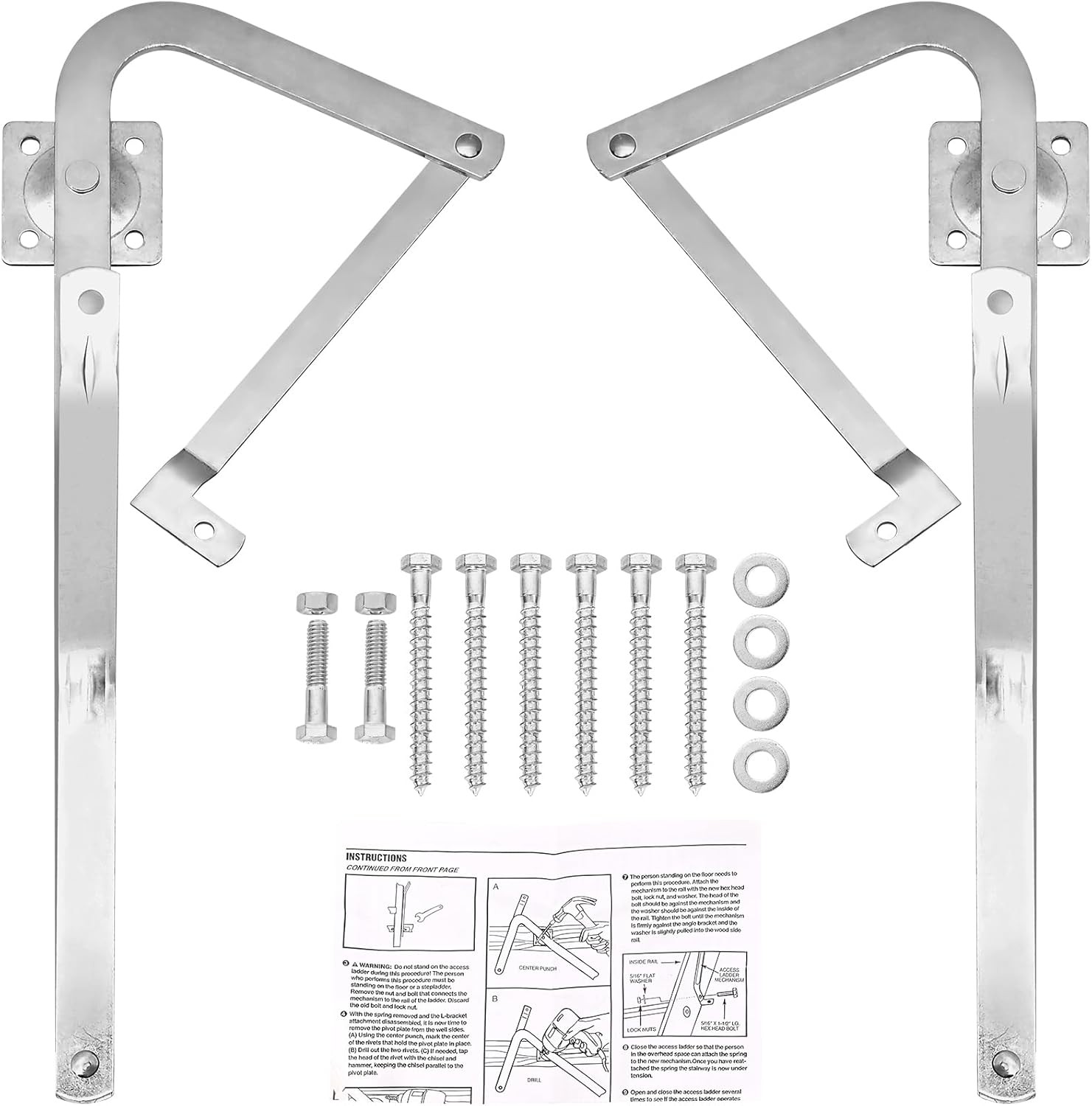 Attic Ladder Hinge Arms Compatible with Werner Mk5, WU2210, W2208, W2210