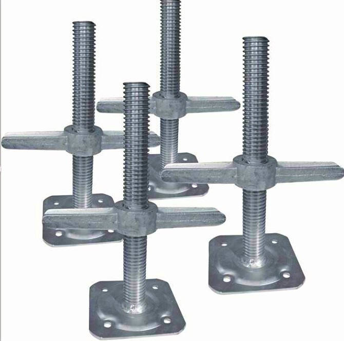 MetalTech Scaffolding Platform 12″ Leveling Jacks Galvanized Steel 4-Pack NIB