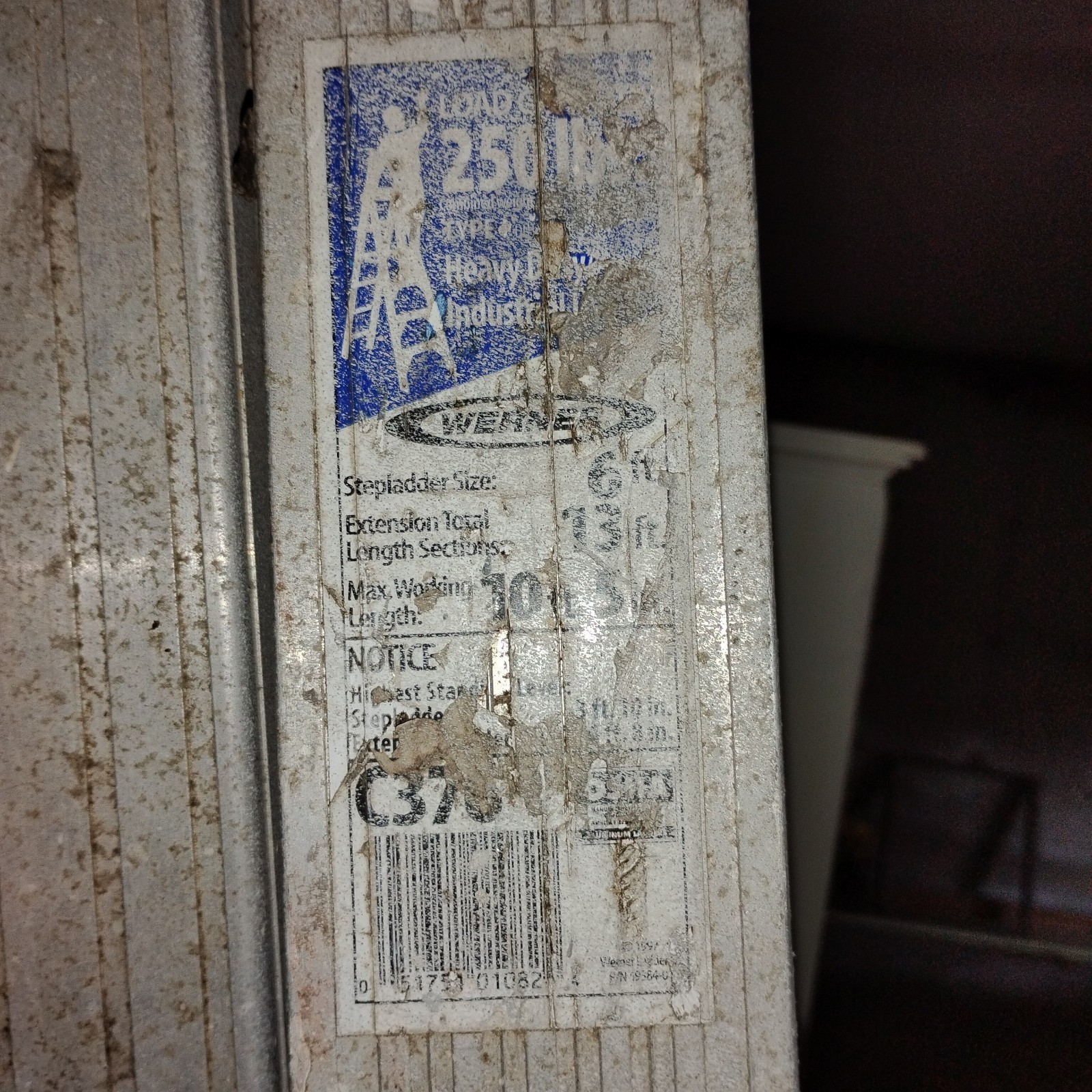 Werner C571 Aluminum Step Ladder, Silver, Model/MPN C571